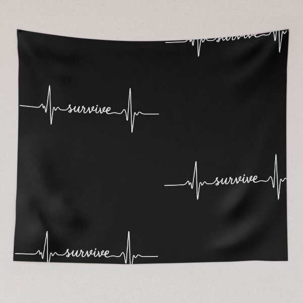 Item preview, Survive Heartbeat EKG Line | Minimalist Motivation designed and sold by MouradStudio.