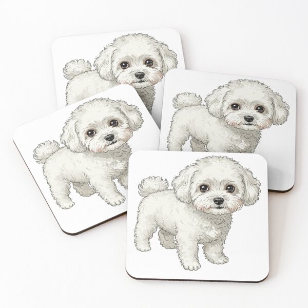 Item preview, Cute White Bichon Frise Dog   designed and sold by TeeARTHY.