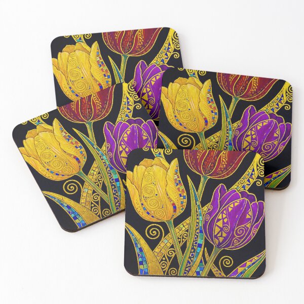 Item preview, Vibrant Mosaic Tulips - Stained Glass Style Phone Case & Sticker | Mother's Day designed and sold by MaisonMaroMara.
