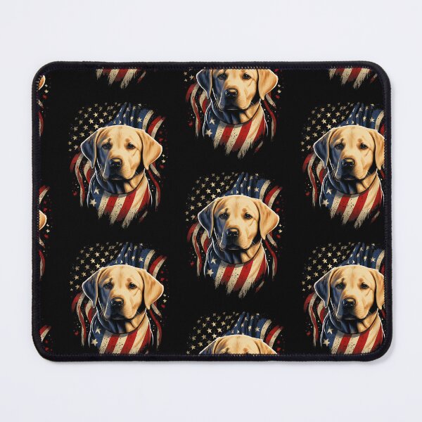 Item preview, USA 4th of July Yellow Patriotic American Labrador Retriever designed and sold by Goleon12.