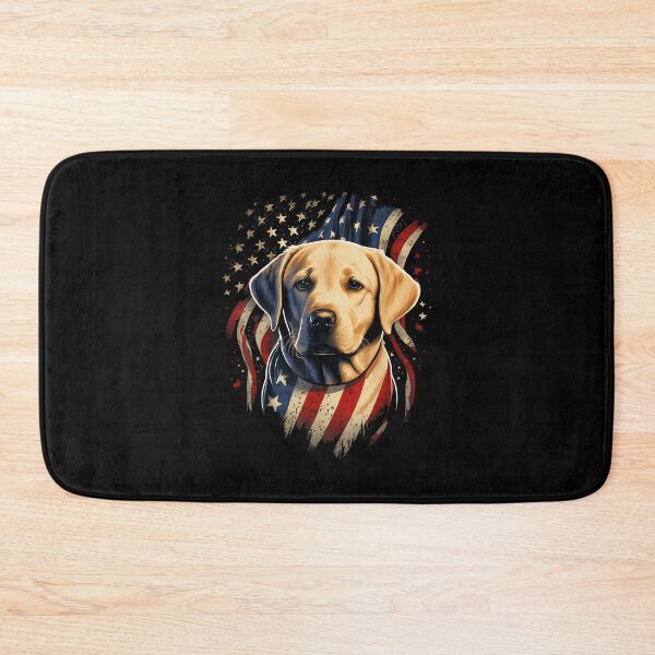 Item preview, USA 4th of July Yellow Patriotic American Labrador Retriever designed and sold by Goleon12.