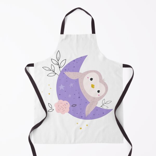 Item preview, Cute Owl Sleeping on Purple Moon – Kawaii Night Animal Illustration designed and sold by Shopchid.