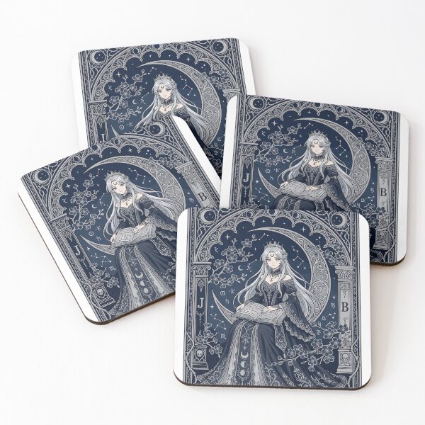 Item preview, The High Priestess — Gothic Anime Tarot Card Dark Fantasy Design designed and sold by ajsilvar89.