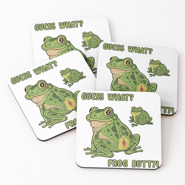 Item preview, Guess What Frog Butty Funny Green Toad Humor Art designed and sold by TeeARTHY.