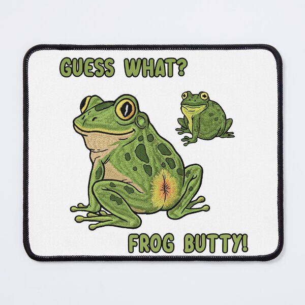Item preview, Guess What Frog Butty Funny Green Toad Humor Art designed and sold by TeeARTHY.