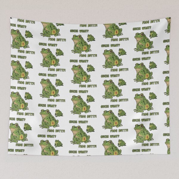 Item preview, Guess What Frog Butty Funny Green Toad Humor Art designed and sold by TeeARTHY.