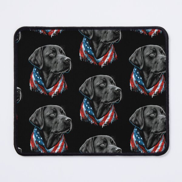 Item preview, USA 4th of July Black Patriotic American Labrador Retriever designed and sold by Goleon12.