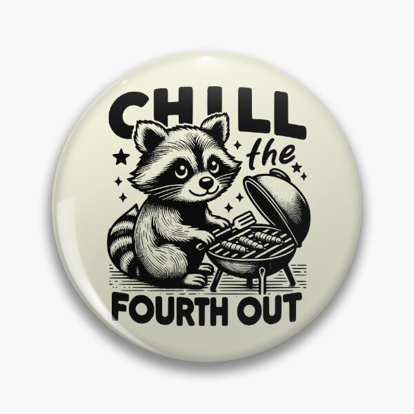 Item preview, Chill The Fourth Out Funny Raccoon BBQ 4th Of July Independence Day designed and sold by Testarossi Designs.