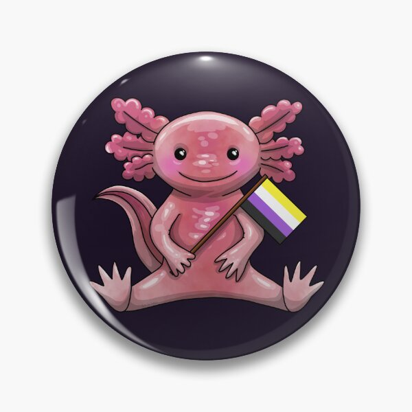 Item preview, Enby Pride Axolotl designed and sold by Art by Veya.