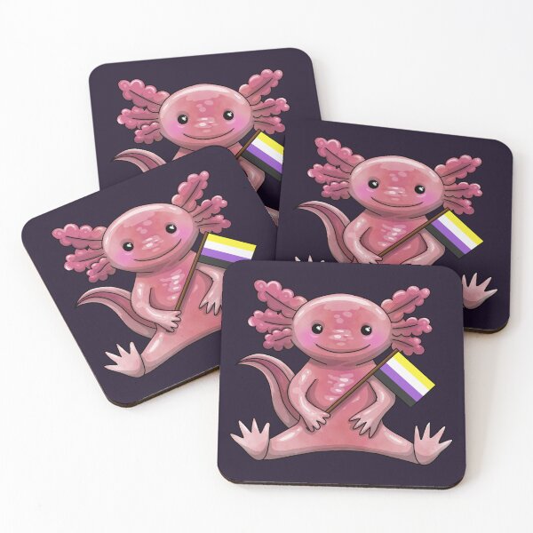 Item preview, Enby Pride Axolotl designed and sold by Art by Veya.