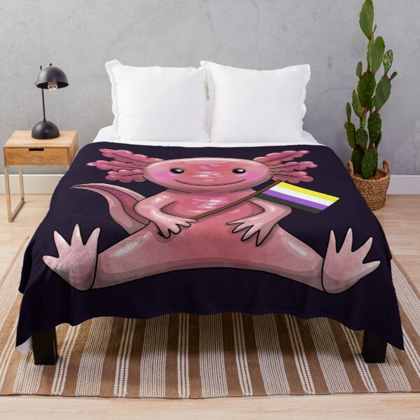 Item preview, Enby Pride Axolotl designed and sold by Art by Veya.