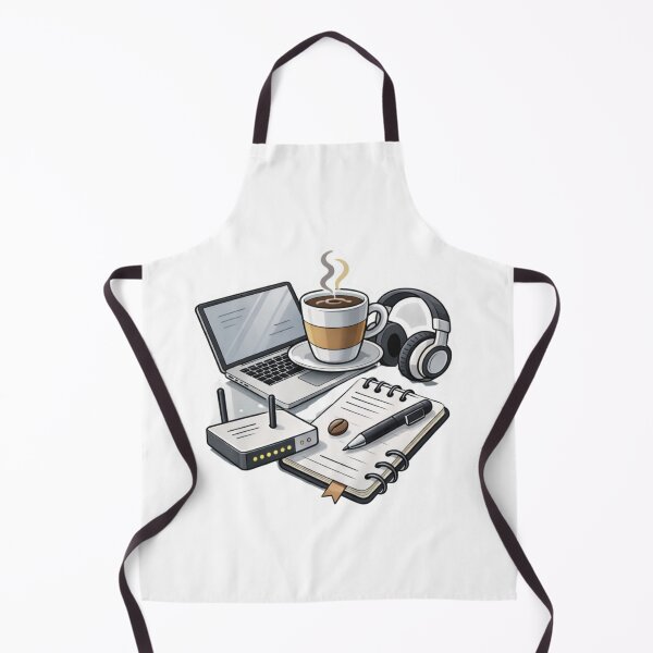 Item preview, Remote Work Setup Laptop Coffee Headphones Productivity Design designed and sold by ZYNORAworld.