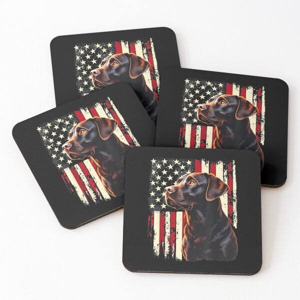Item preview, 4th July American Flag Patriotic Chocolate Labrador Lover designed and sold by Goleon12.