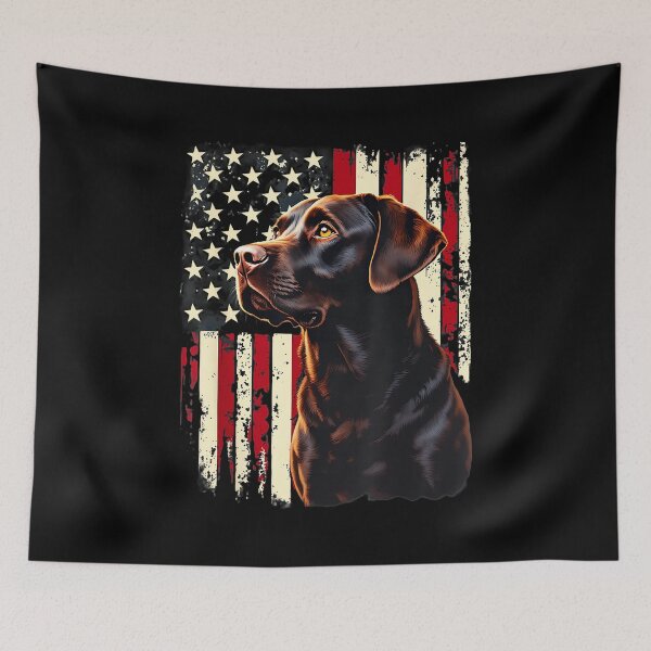 Item preview, 4th July American Flag Patriotic Chocolate Labrador Lover designed and sold by Goleon12.