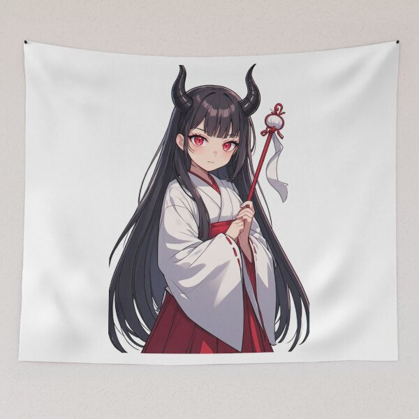 Item preview, Yokai Maiden Ako designed and sold by TheGhoullery.