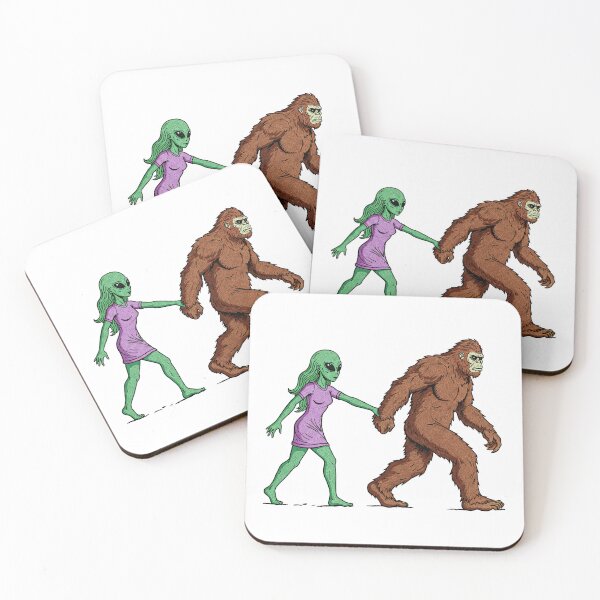 Item preview, Alien Woman and Bigfoot designed and sold by TeeARTHY.