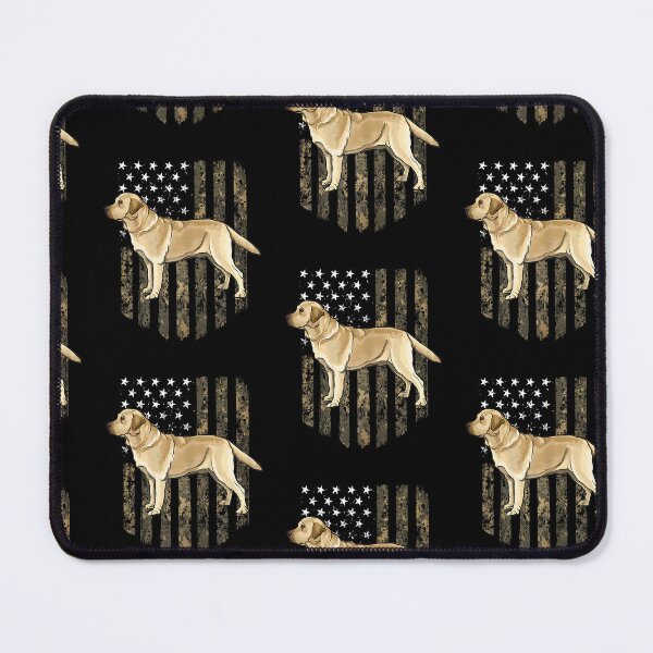 Item preview, Camo American Flag Yellow Labrador Retriever 4th of July USA designed and sold by Goleon12.