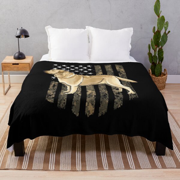Item preview, Camo American Flag Yellow Labrador Retriever 4th of July USA designed and sold by Goleon12.