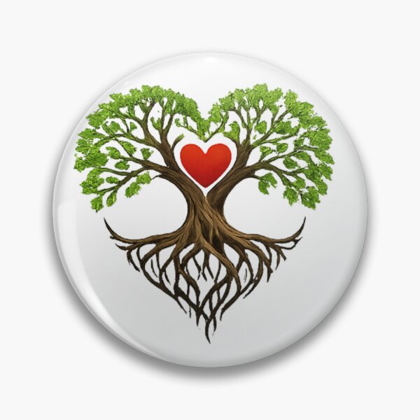 Item preview, Tree of Life Heart – Love Nature Roots Spiritual Design designed and sold by bloomandbeads.eu.