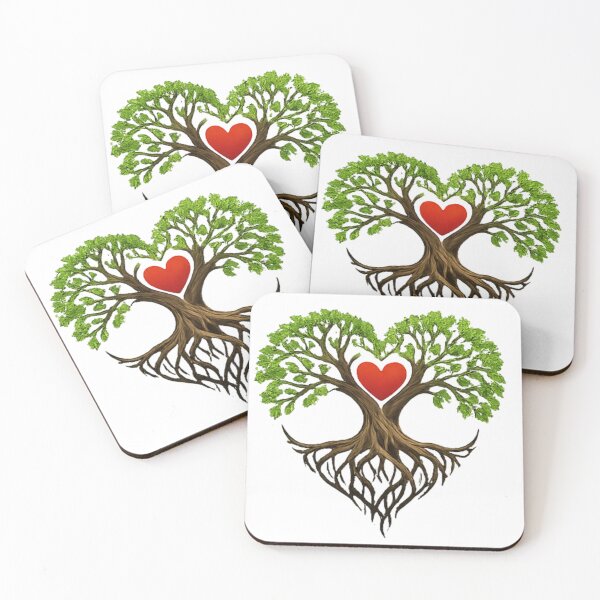 Item preview, Tree of Life Heart – Love Nature Roots Spiritual Design designed and sold by bloomandbeads.eu.