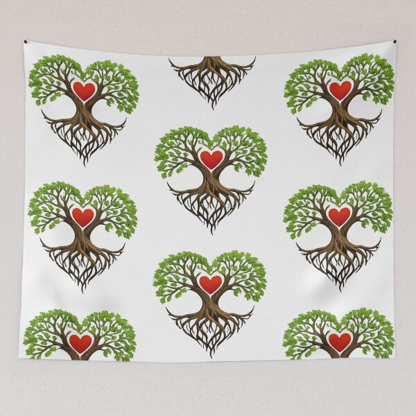 Item preview, Tree of Life Heart – Love Nature Roots Spiritual Design designed and sold by bloomandbeads.eu.