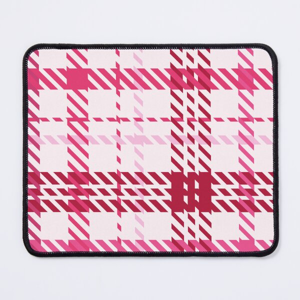 Item preview, pastel pink plaid pattern red print designed and sold by Gossip Rag.