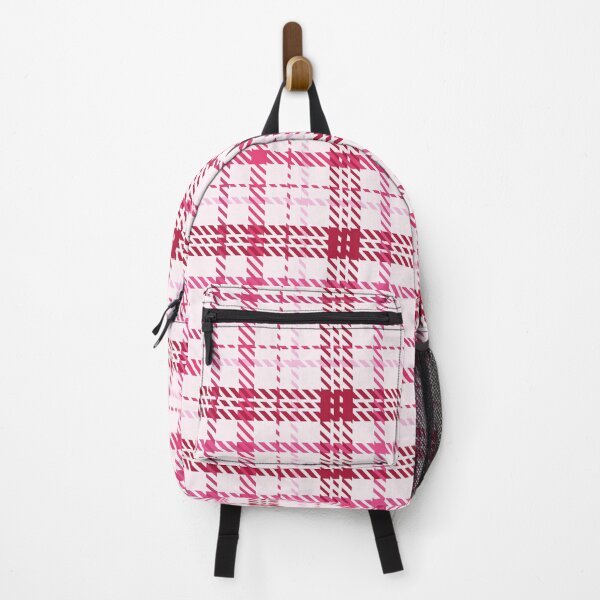 Item preview, pastel pink plaid pattern red print designed and sold by Gossip Rag.
