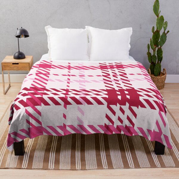 Item preview, pastel pink plaid pattern red print designed and sold by Gossip Rag.