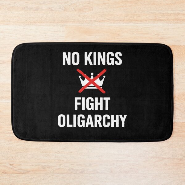Item preview, No Kings Fight Oligarchy Anti Crown Protest Symbol Bold Typography Design designed and sold by VibeOffline Studio.