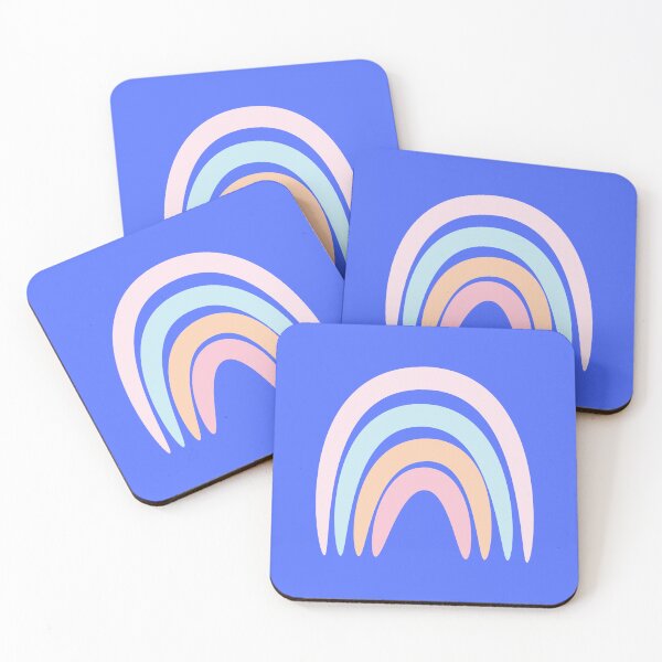 Item preview, Retro Rainbow in Blue designed and sold by Ink & Print Store .