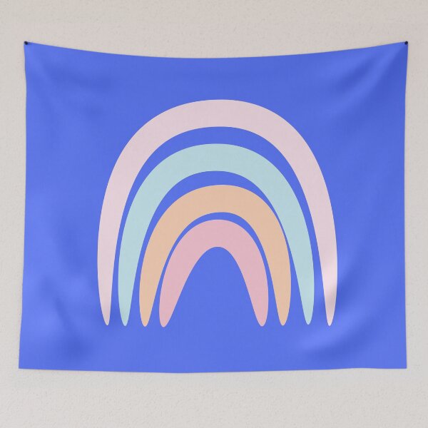 Item preview, Retro Rainbow in Blue designed and sold by Ink & Print Store .