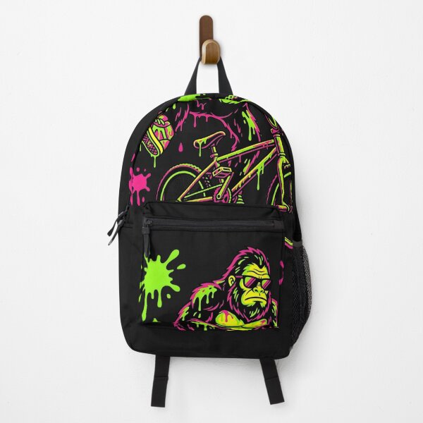 Item preview, Neon Bigfoot BMX Street Art – Retro Graffiti Sasquatch with Sunglasses | Vaporwave splash design designed and sold by SoftInk Studio.