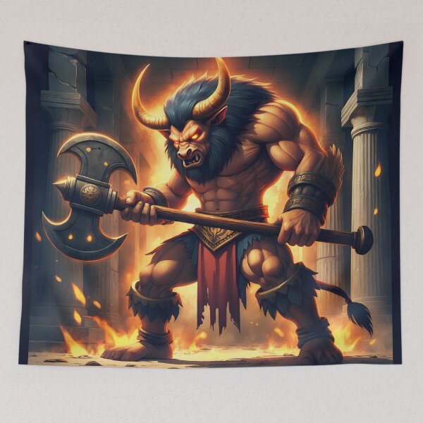 Item preview, Minotaur Warrior - The Labyrinth Battle Axe designed and sold by Lucid Dream Pixel.