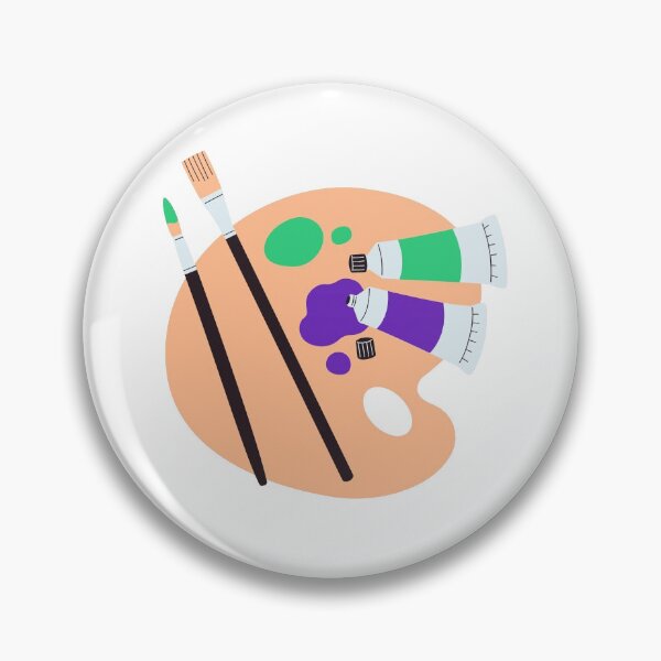 Item preview, Paint palette with brushes.  designed and sold by emberbliss.