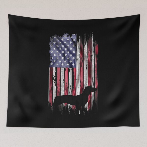 Item preview, Vintage American Flag Love Dachshund Dog Wiener Silhouette for Men Women Kids designed and sold by Goleon12.