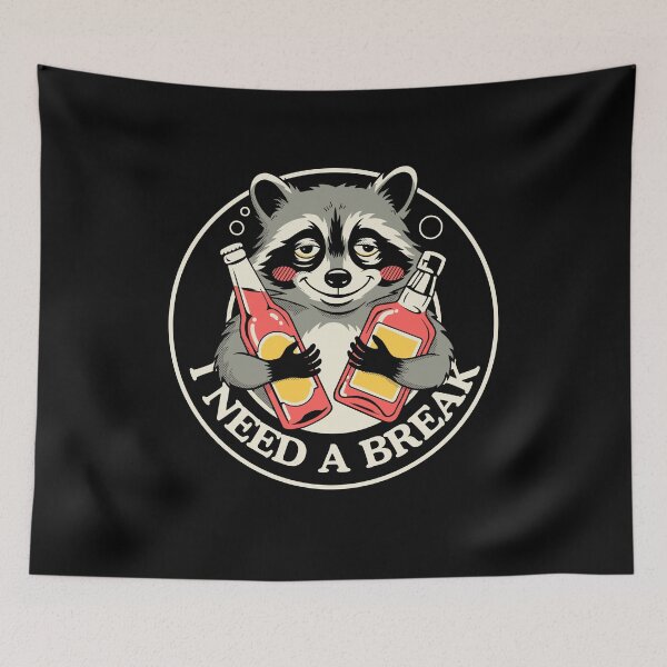 Item preview, I Need a Break – Trashed Panda designed and sold by Eoli Studio.