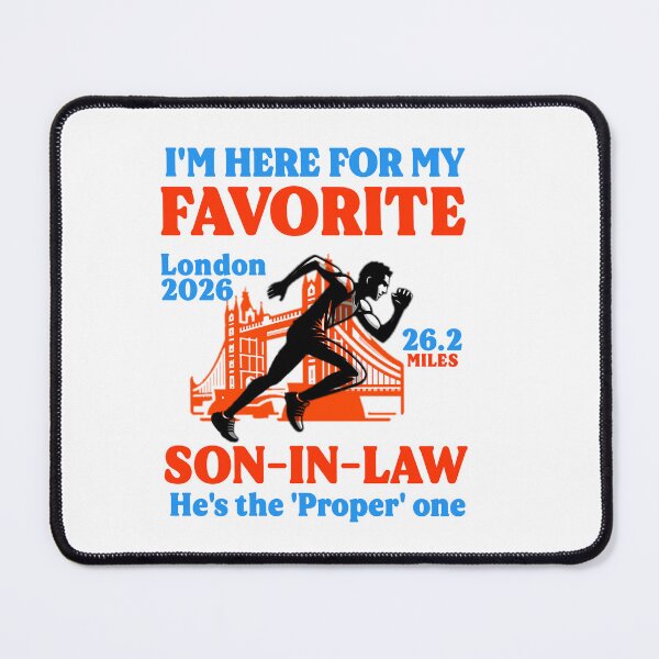 Item preview, London 2026 Marathon Supporter - Favorite Son-In-Law Running Gift designed and sold by Abibless1998.
