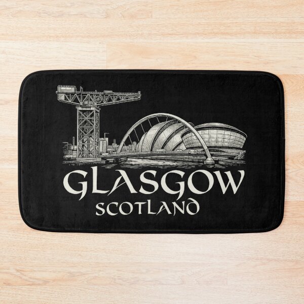 Item preview, Glasgow Scotland River Clyde Art - Finnieston Crane & SEC Skyline designed and sold by Loom on the Loch.