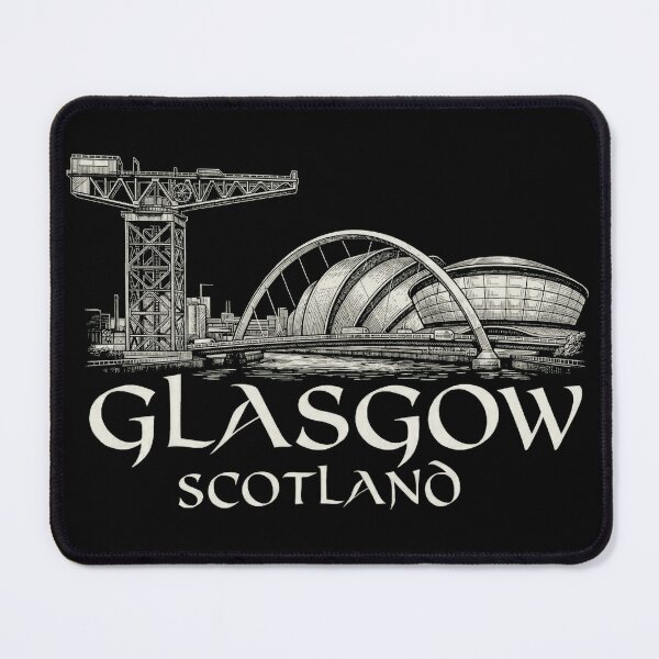 Item preview, Glasgow Scotland River Clyde Art - Finnieston Crane & SEC Skyline designed and sold by Loom on the Loch.