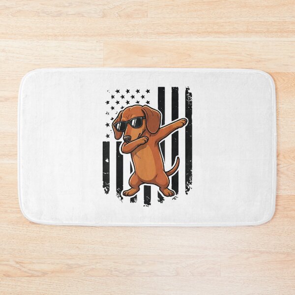 Item preview, Dachshund Dabbing USA Flag Wiener Dog America designed and sold by Goleon12.