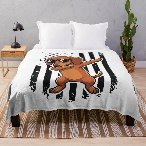 Item preview, Dachshund Dabbing USA Flag Wiener Dog America designed and sold by Goleon12.