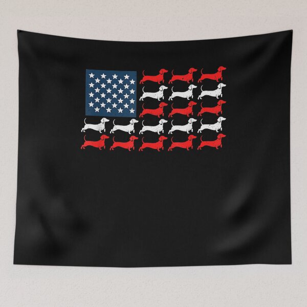 Item preview, American Flag with Dachshund Dog 4th of july Men Women Kids designed and sold by Goleon12.