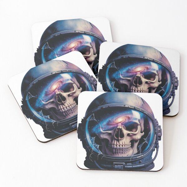 Item preview, Cosmic Voyager - Eternal Astronaut Skull with Galaxy Reflection designed and sold by j0mj0ma.