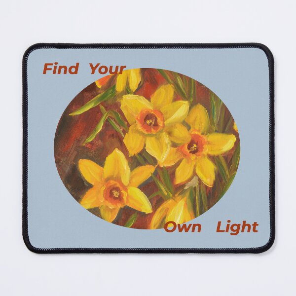 Item preview, 	Find Your Own Light - Yellow Daffodil Floral Ellipse designed and sold by JurateArt-DK.