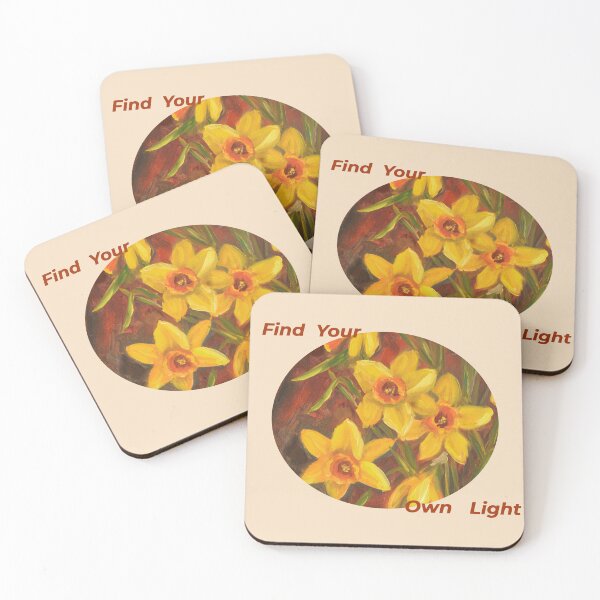 Item preview, 	Find Your Own Light - Yellow Daffodil Floral Ellipse designed and sold by JurateArt-DK.