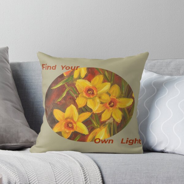 Item preview, 	Find Your Own Light - Yellow Daffodil Floral Ellipse designed and sold by JurateArt-DK.