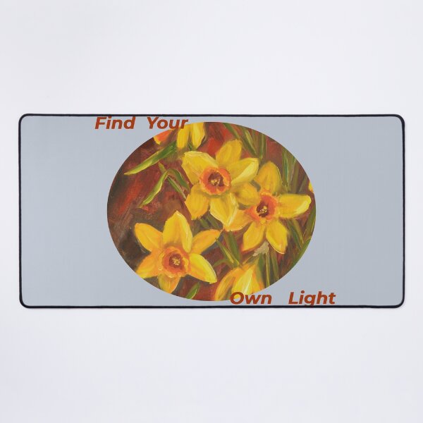Item preview, 	Find Your Own Light - Yellow Daffodil Floral Ellipse designed and sold by JurateArt-DK.