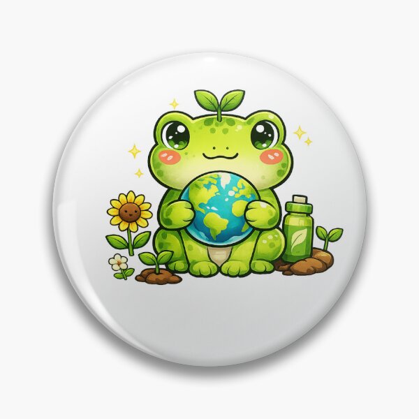 Item preview, Cute Eco Frog Holding Earth designed and sold by oli-ml.