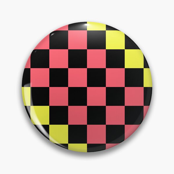 Aperçu de l'œuvre Motif à damier noir, rose et jaune - Ambiance rétro arcade créée et vendue par Lainey1978.