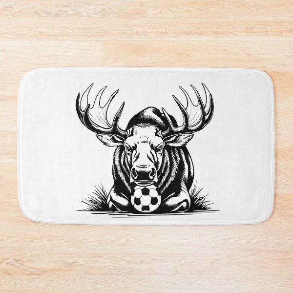 Item preview, Monochrome Moose Soccer Art – Powerful Soccer Illustration designed and sold by PAPIRO SIGLO XXI.